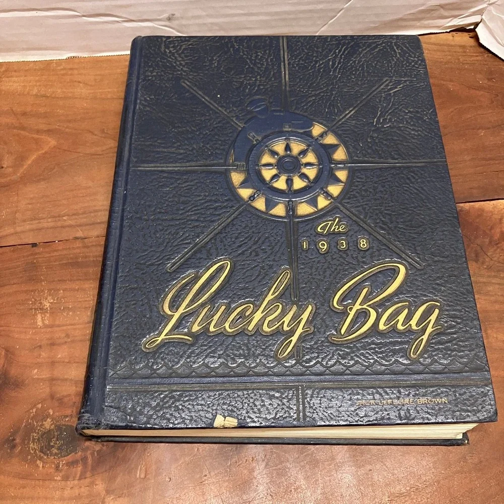 1938 The Lucky Bag US Naval Academy Yearbook USNA Alden J Laborde Hardcover